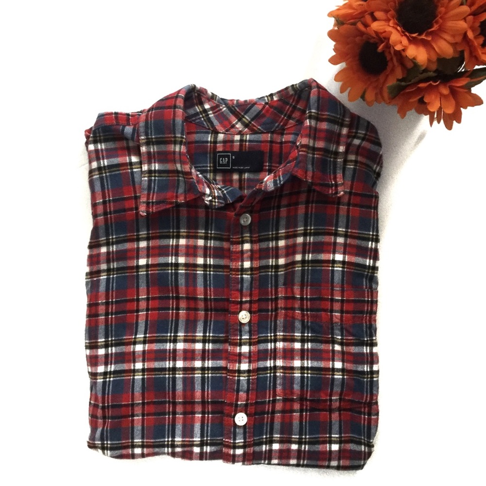 Women’s Gap Plaid Button Up Flannel Shirt